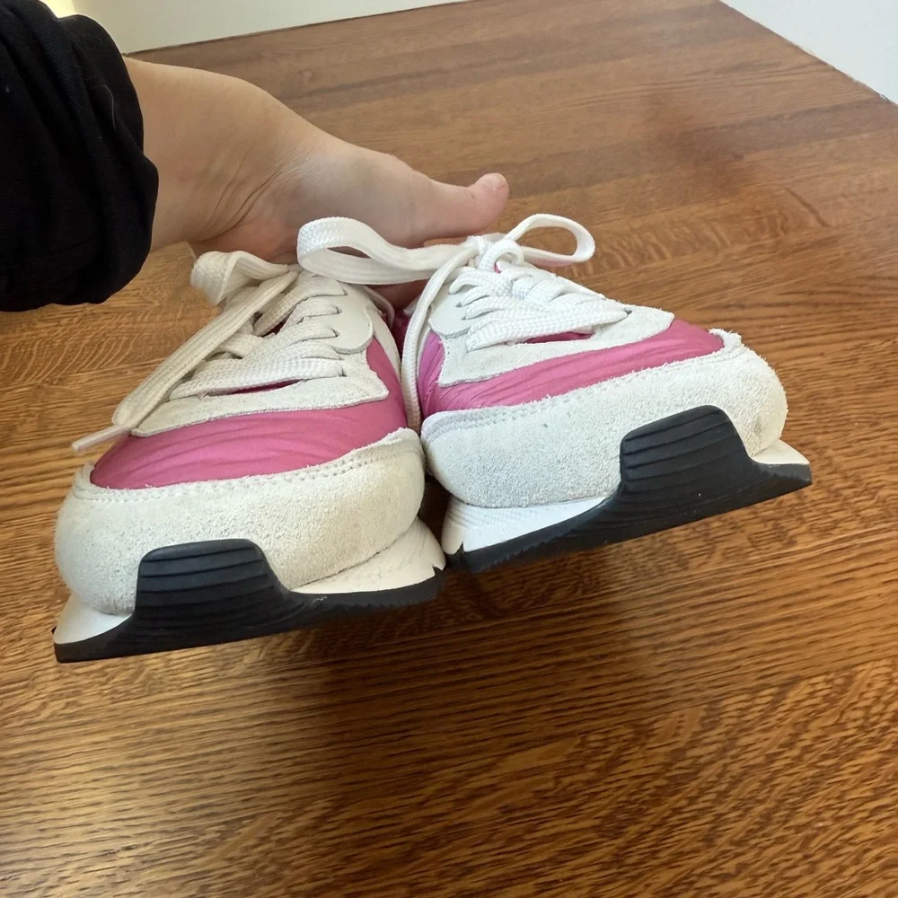 VOILE BLANCHE Storm Sneakers Pink Trainers Running Shoes Suede‎ Luxury 37